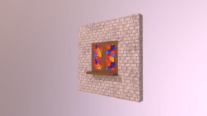 Stained glass window 3D Model