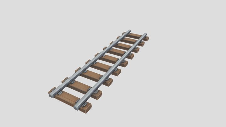 Stylized Straight Rail – Free 3D Model STL