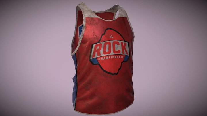 Rock championship tank top 3D Model