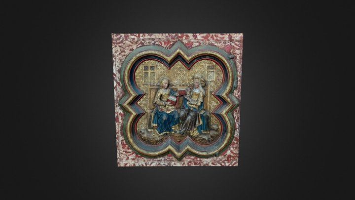 Bas-relief en polychromie - Cathédrale d'Amiens 3D Model