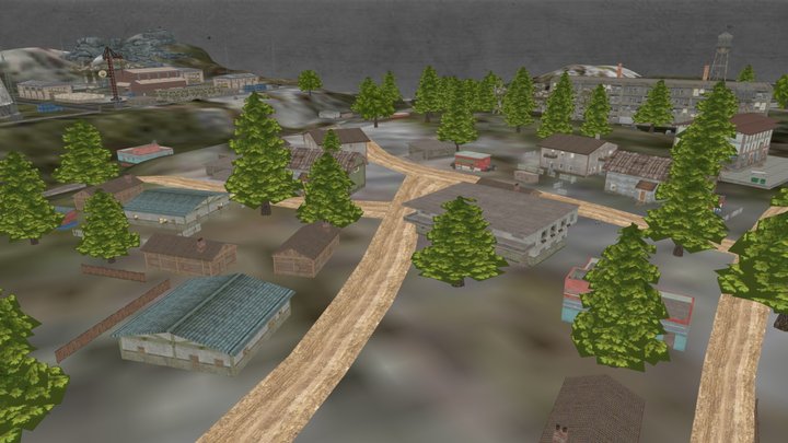 Free Fire Old Bermuda Three 3D Places 3D Model