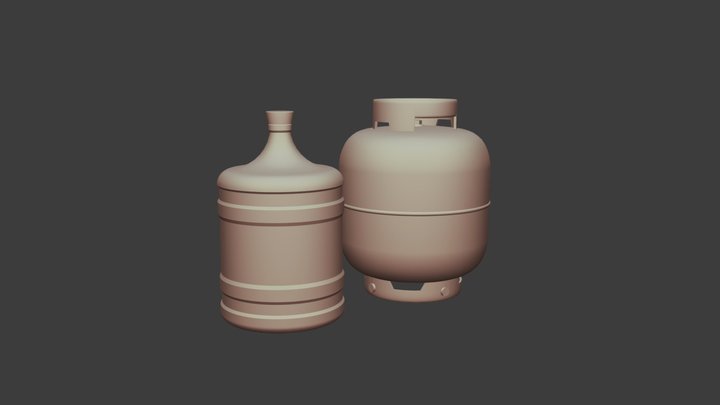 AGUA E GÁS PACK 3D Model