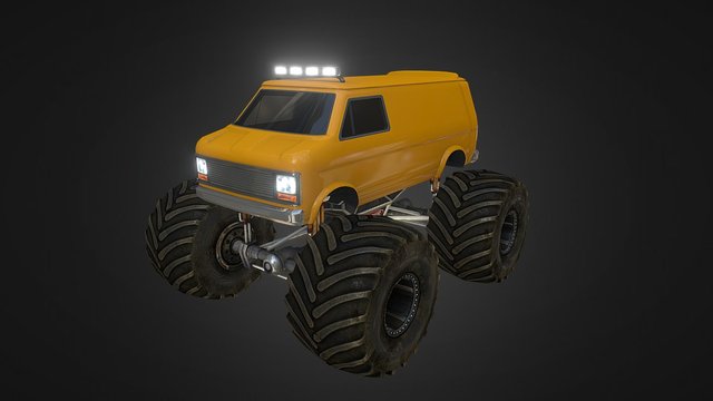Monster Truck - Van 3D Model