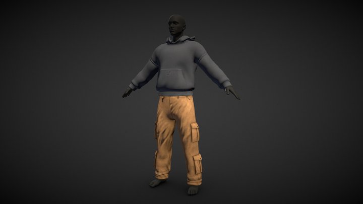 Hoodie & Pants 3D Model