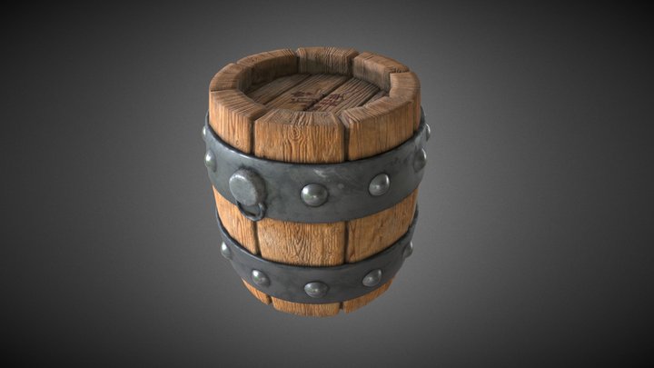 A fantasy Barrel 3D Model