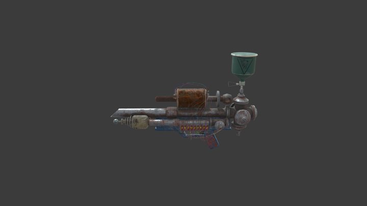 Post-Apocalyptic Weapon 3D Model