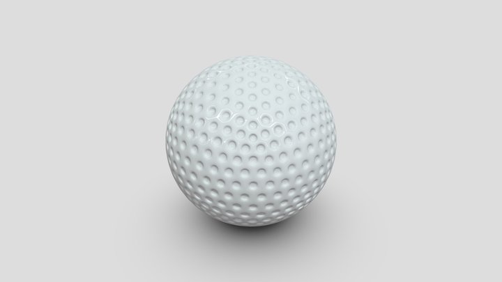 Realistic 3D Golf Ball Model | High-Quality 3D Model