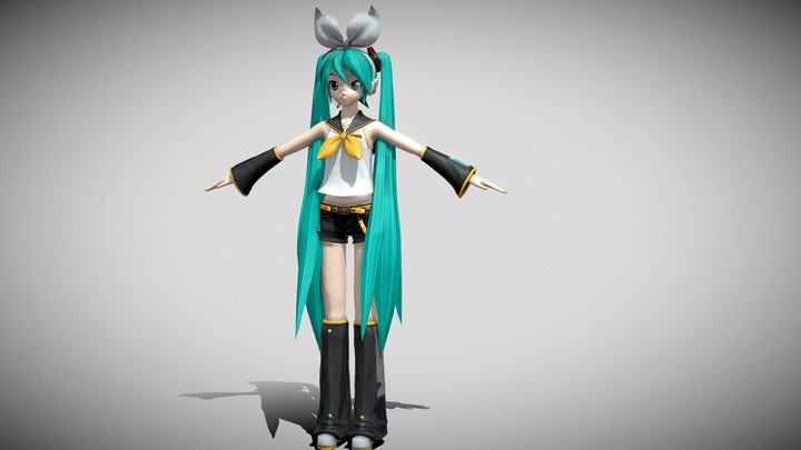 Miku Rin Style DT – Gratis 3D-model STL