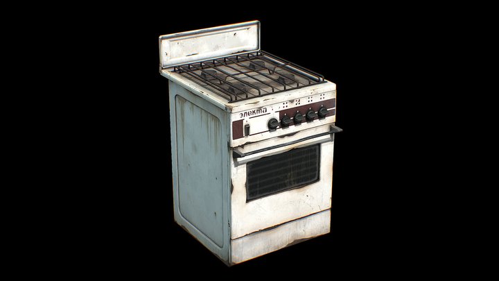 Rust Old Stove 3D Model