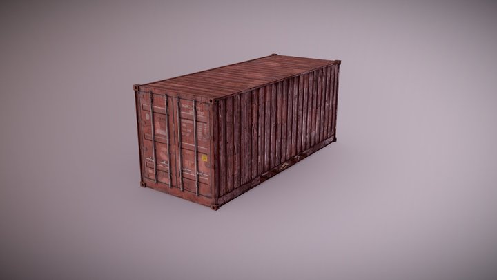 CON - Freight Container - PBR Game Ready 3D Model
