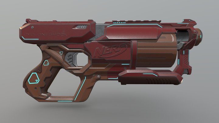 Nerf Mega Cycloneshock 3D Model