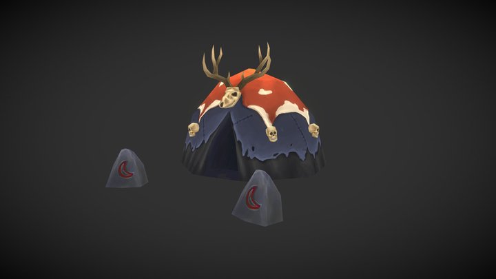 Primitive Shaman's Tent 3D Model