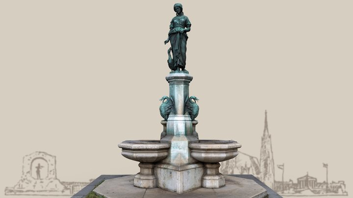 Gänsemädchenbrunnen 3D Model