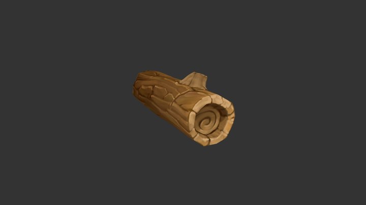 Woodenlog 3D Model