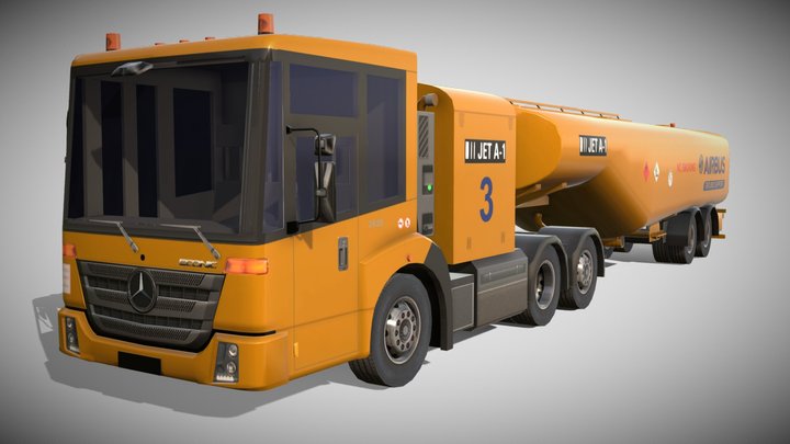 Mercedes Econic semi-trailer Refueller 3D Model