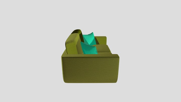 sofa and pilow 3D Model