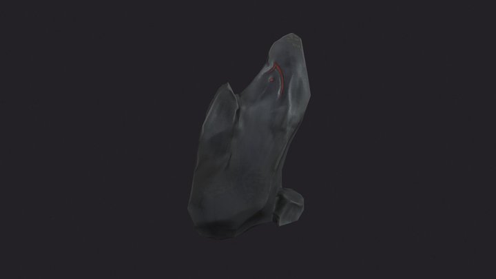 Rune Engraved Rock 3D Model