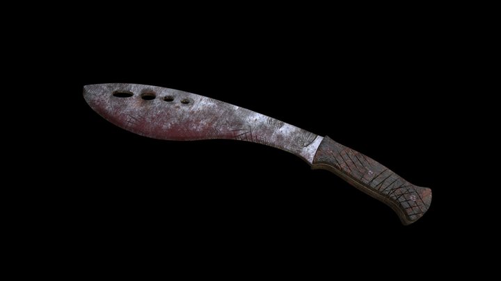 Damaged Machete (4k Version) 3D Model