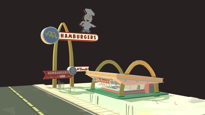 50s McDonalds 3D Model