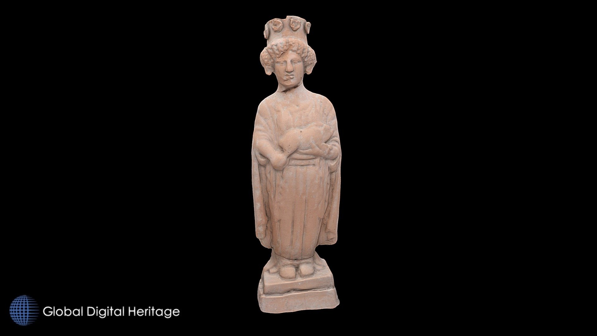 Female terracotta figure,  Camarina, Sicily