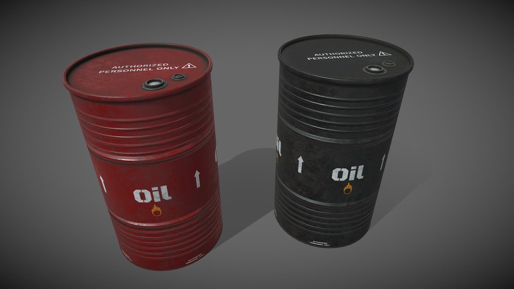 Dirty oil barrel - 5MB
