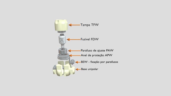 Fusível partes 3D Model