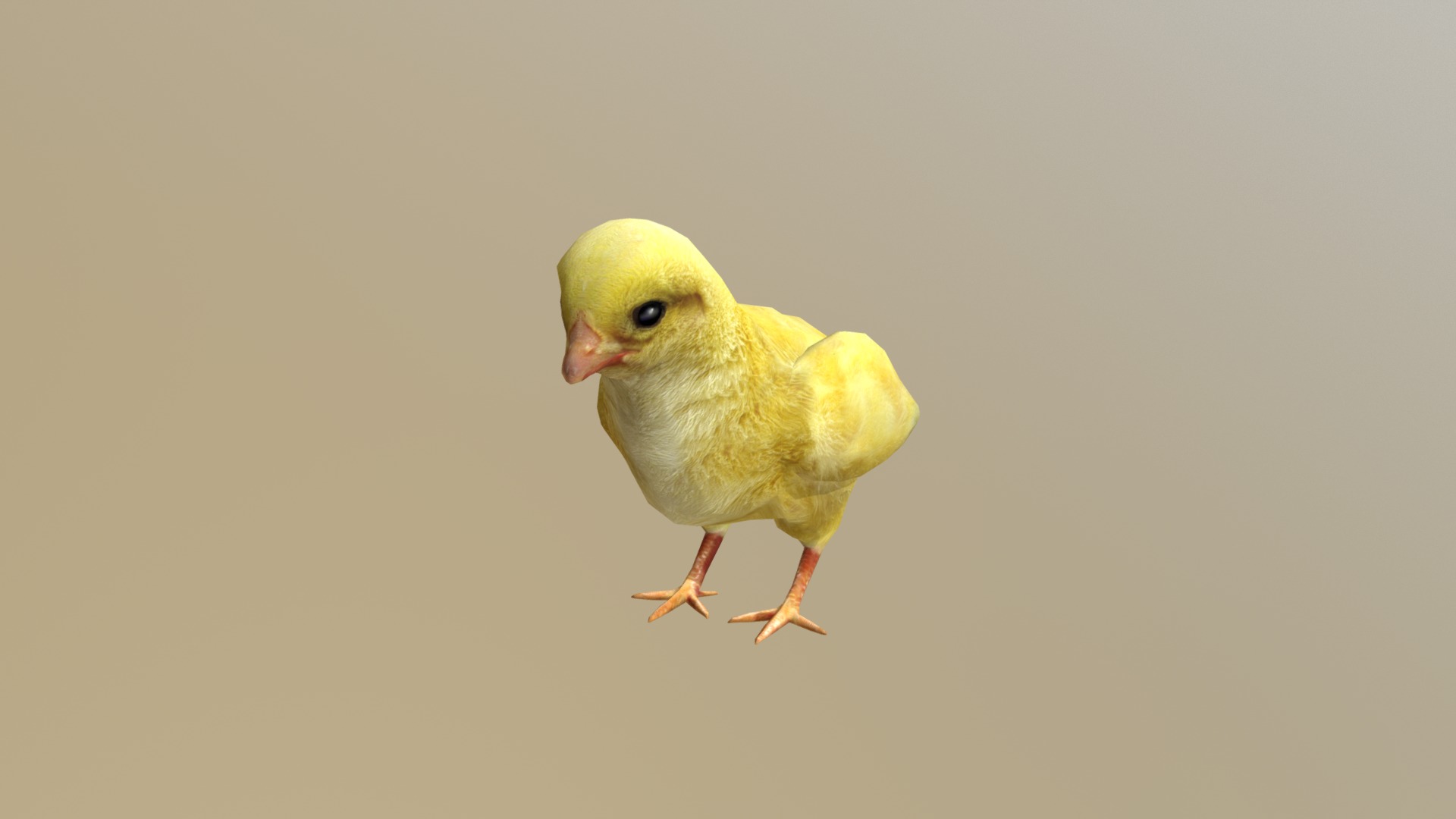 3D model Chick(old) - This is a 3D model of the Chick(old). The 3D model is about a small yellow bird.