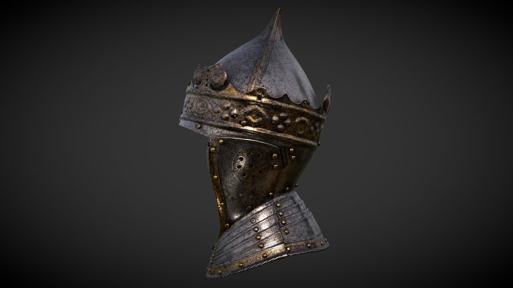 King Gustav Vasa's Helmet with a Gilt Crown