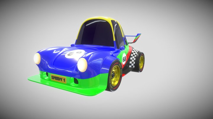 Stylized Sports Car 3D Model