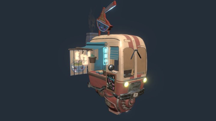RamenTruck textured 3D Model
