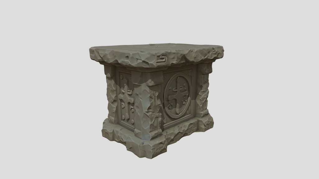 Stylized Stone Altar - Dungeon Checkpoint Prop