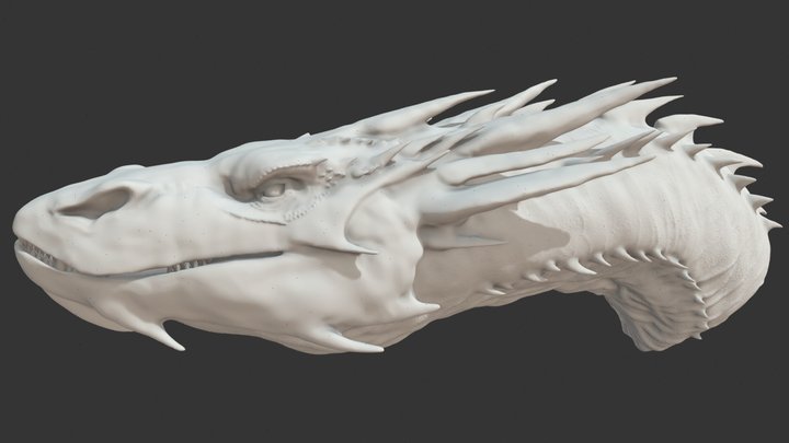 Smaug Head 3D Model