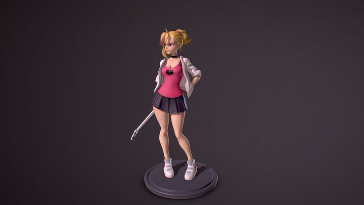 Muse Dash fanart: Rin 3D Model