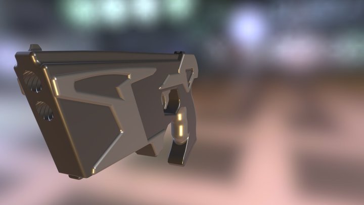 Pistol Dual Barrel 3D Model