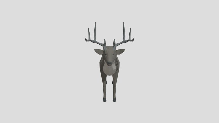 Low Poly White Tailed Deer – Modello 3D gratuito STL
