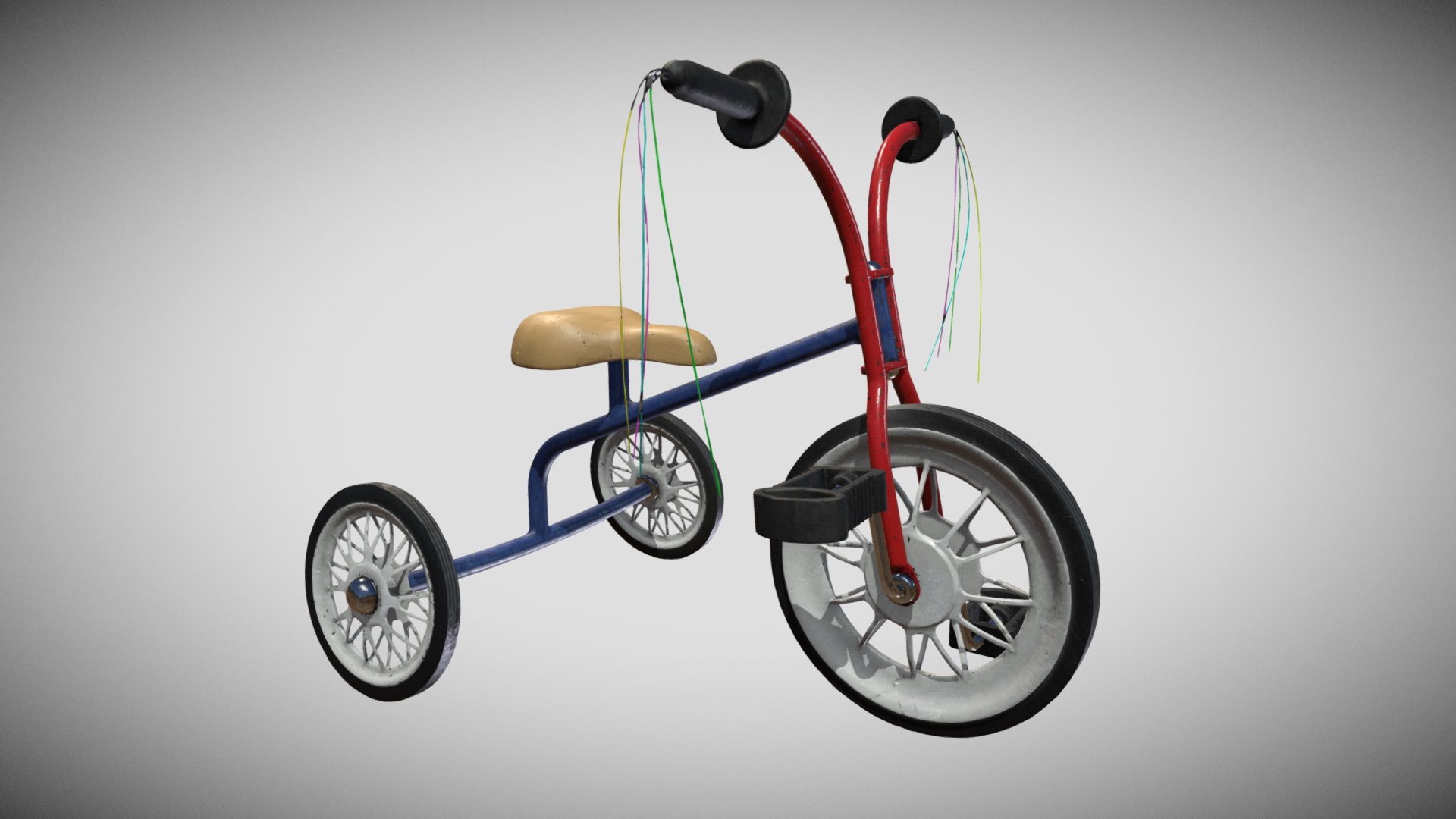 3D model Tricycle - This is a 3D model of the Tricycle. The 3D model is about a small tricycle with a seat.