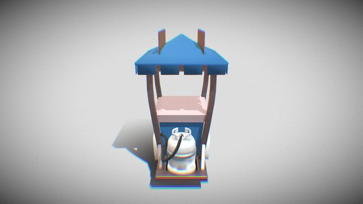 Thai Street Food Cart 3D Model