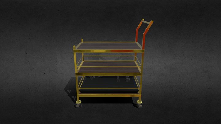 wine cart 3D Model
