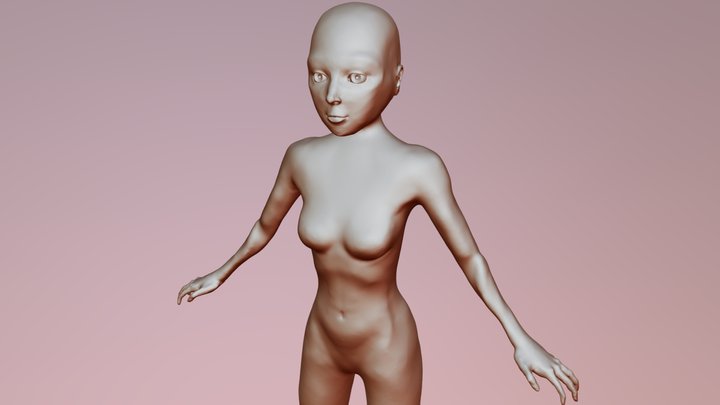 Personagem (sem cabelo) 3D Model