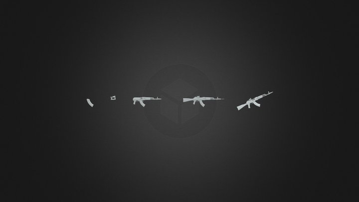 FPS AK-103 Draft 3D Model