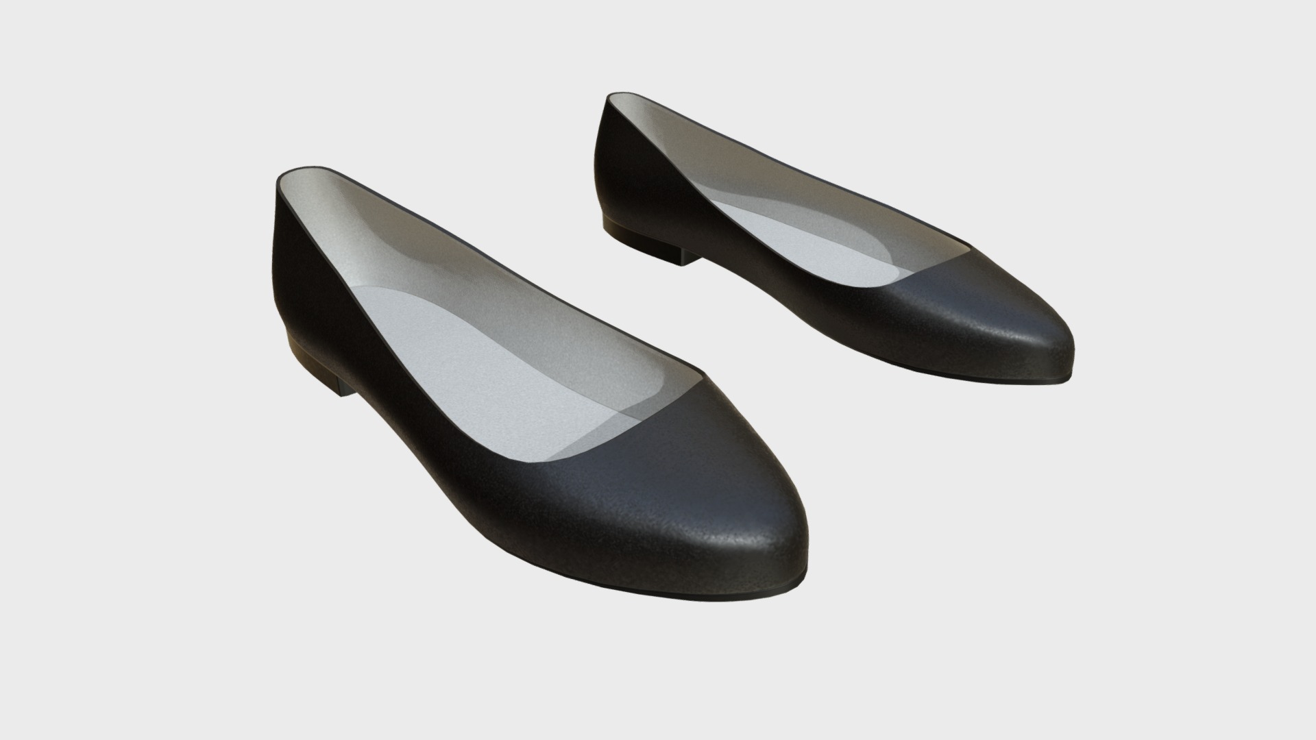 3D model Ballerina Shoes - This is a 3D model of the Ballerina Shoes. The 3D model is about a black and silver knife.