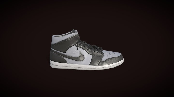 Jordan 1 Mid Shadow Red 3D Model