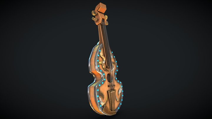 Stylized Violin 3D Model