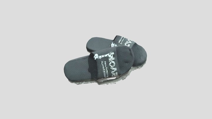 Sandal_textured_mesh_lowpoly_glb 3D Model