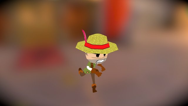 3D Run cycle with personality (Confident run) 3D Model