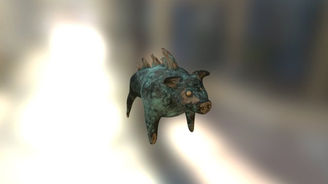 Bronze Boar Model 3D Model