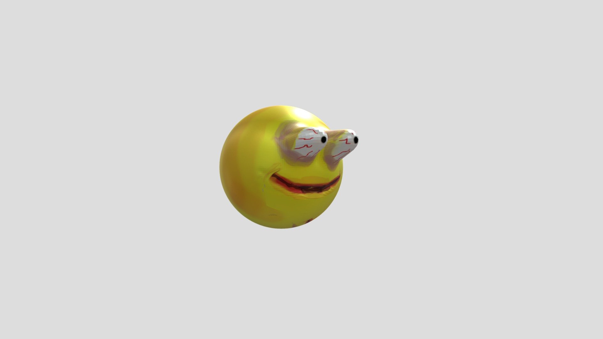 Emoji, cursed face, 3d