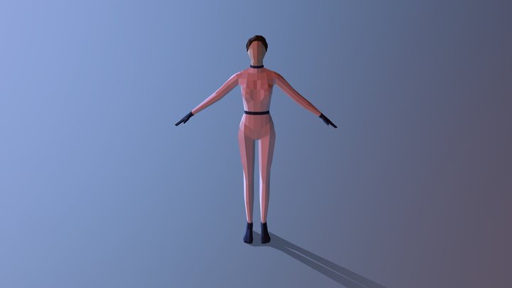 Female in EC suit 3D Model