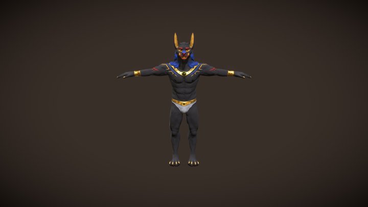 Anubis textured 3D Model