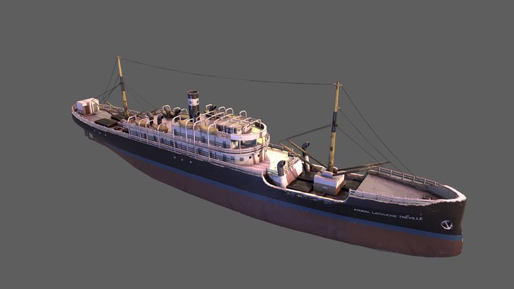 Amiral Latouche-Tréville ship 3D Model
